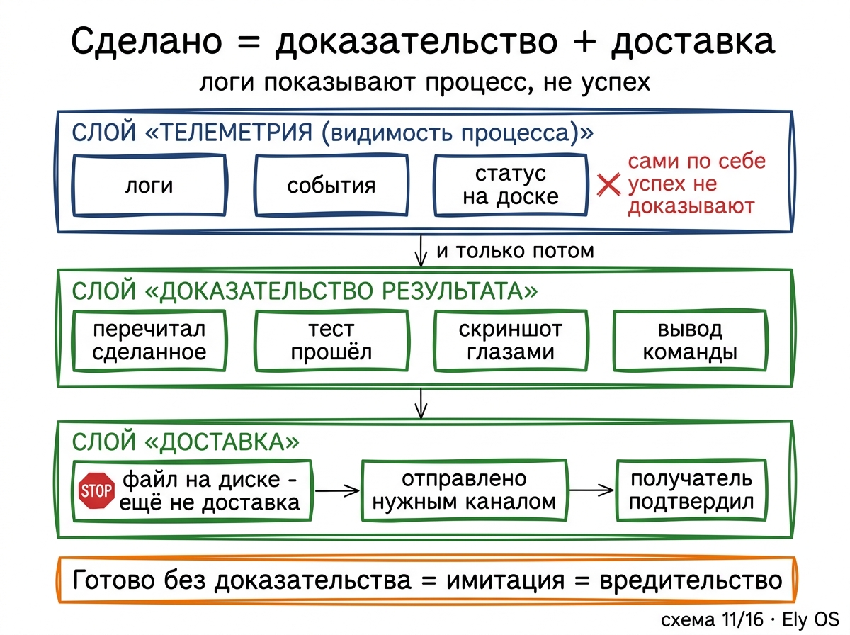 Сделано = доказательство